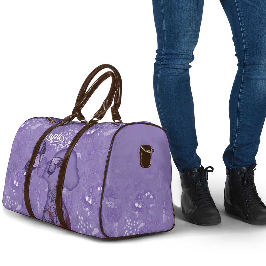 Lupus Cannot Stop Me Australia Floral Travel Bag Purple Ribbon