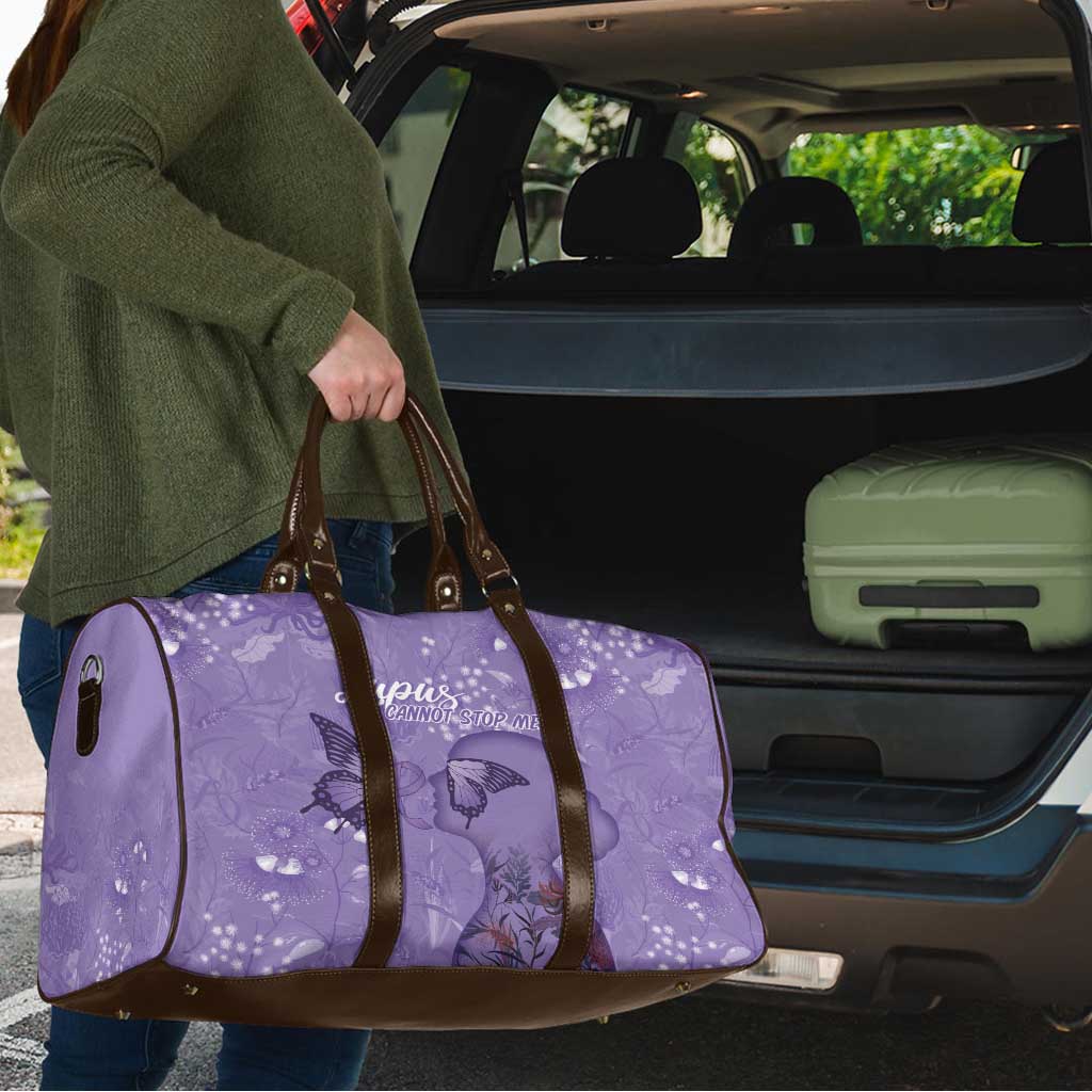 Lupus Cannot Stop Me Australia Floral Travel Bag Purple Ribbon