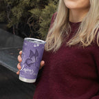 Lupus Cannot Stop Me Australia Floral Tumbler Cup Purple Ribbon