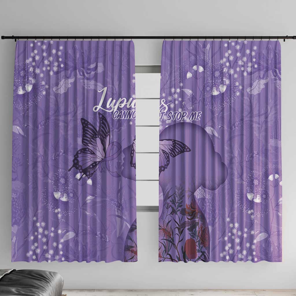Lupus Cannot Stop Me Australia Floral Window Curtain Purple Ribbon
