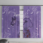 Lupus Cannot Stop Me Australia Floral Window Curtain Purple Ribbon