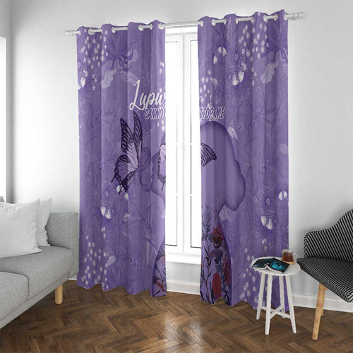 Lupus Cannot Stop Me Australia Floral Window Curtain Purple Ribbon