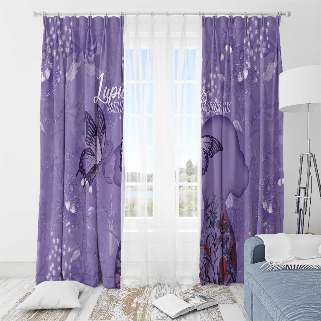 Lupus Cannot Stop Me Australia Floral Window Curtain Purple Ribbon