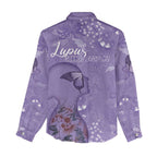Lupus Cannot Stop Me Australia Floral Women Casual Shirt Purple Ribbon
