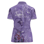 Lupus Cannot Stop Me Australia Floral Women Polo Shirt Purple Ribbon