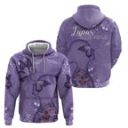 Lupus Cannot Stop Me Australia Floral Zip Hoodie Purple Ribbon
