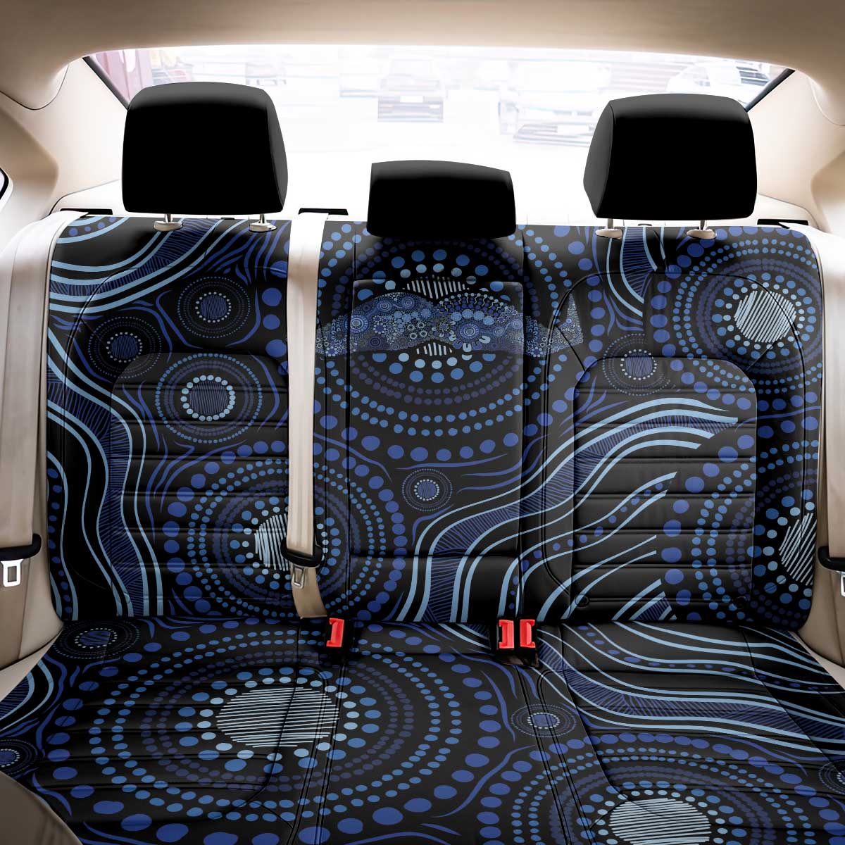 Australia Indigenous Back Car Seat Cover Aboriginal Mustache - Aussie Hoodie