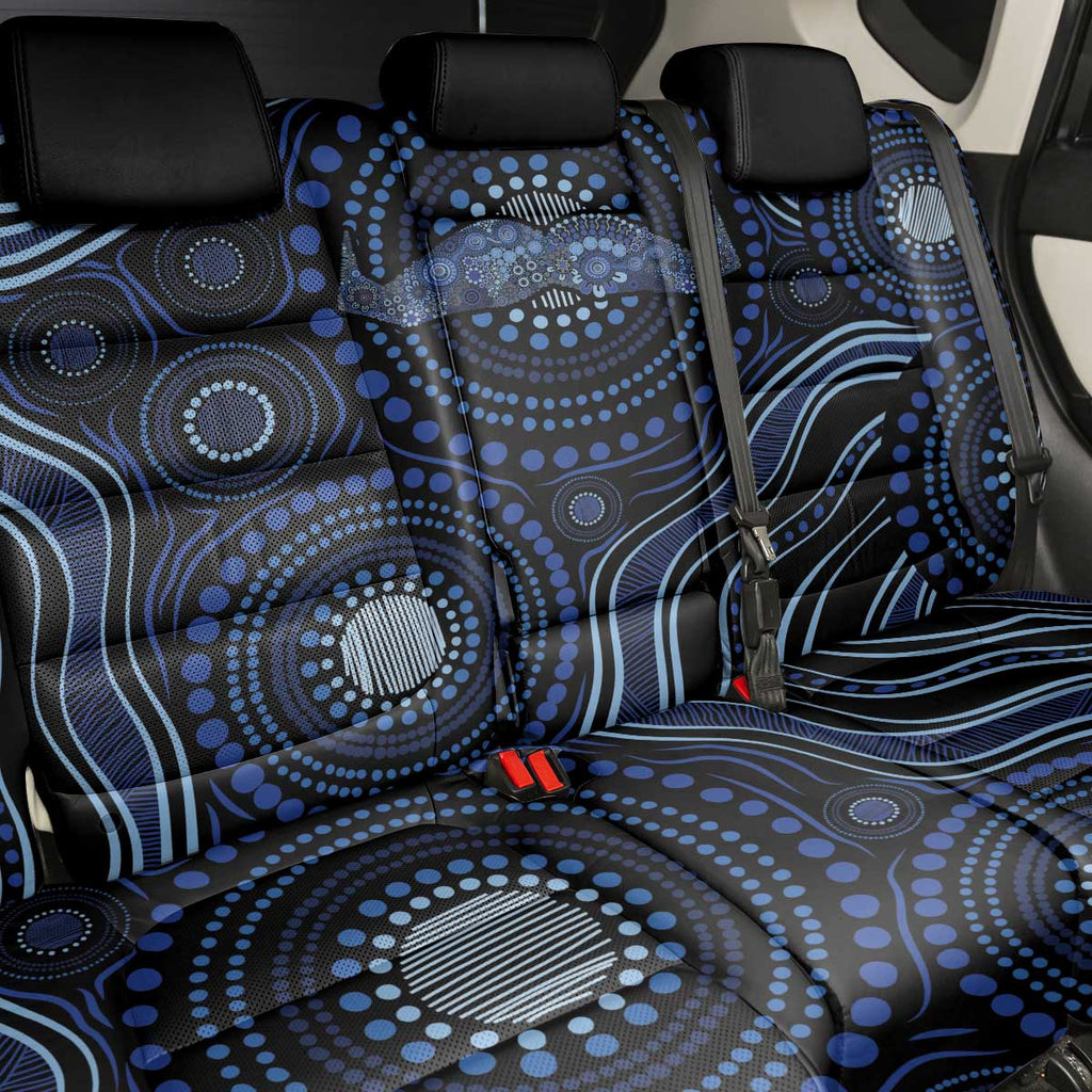 Australia Indigenous Back Car Seat Cover Aboriginal Mustache - Aussie Hoodie