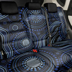 Australia Indigenous Back Car Seat Cover Aboriginal Mustache - Aussie Hoodie