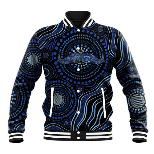 Australia Indigenous Baseball Jacket Aboriginal Mustache - Aussie Hoodie