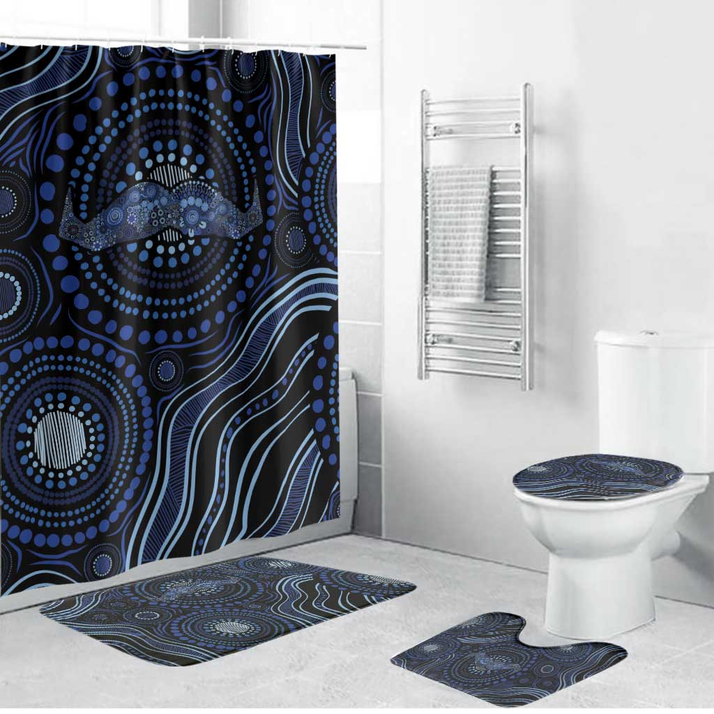 Australia Indigenous Bathroom Set Aboriginal Mustache - Aussie Hoodie