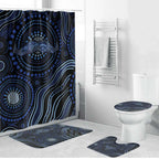 Australia Indigenous Bathroom Set Aboriginal Mustache - Aussie Hoodie