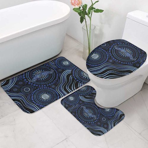 Australia Indigenous Bathroom Set Aboriginal Mustache - Aussie Hoodie