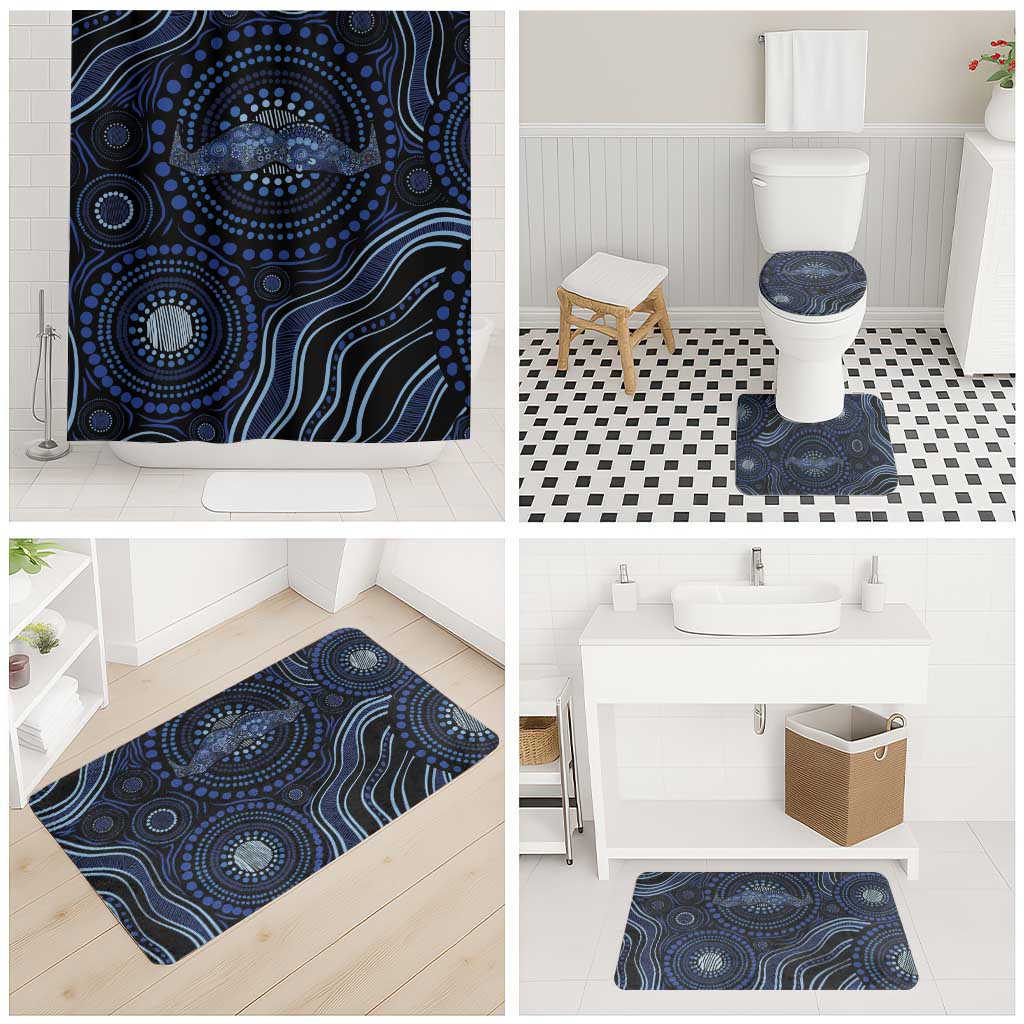 Australia Indigenous Bathroom Set Aboriginal Mustache - Aussie Hoodie