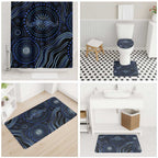 Australia Indigenous Bathroom Set Aboriginal Mustache - Aussie Hoodie