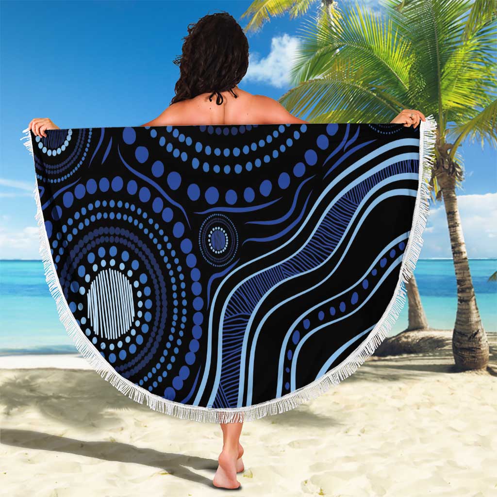 Australia Indigenous Beach Blanket Aboriginal Mustache - Aussie Hoodie