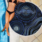 Australia Indigenous Beach Blanket Aboriginal Mustache - Aussie Hoodie