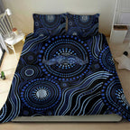 Australia Indigenous Bedding Set Aboriginal Mustache - Aussie Hoodie
