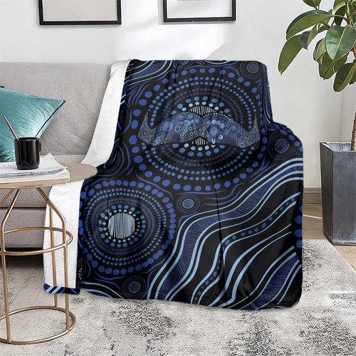 Australia Indigenous Blanket Aboriginal Mustache - Aussie Hoodie