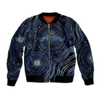 Australia Indigenous Bomber Jacket Aboriginal Mustache - Aussie Hoodie