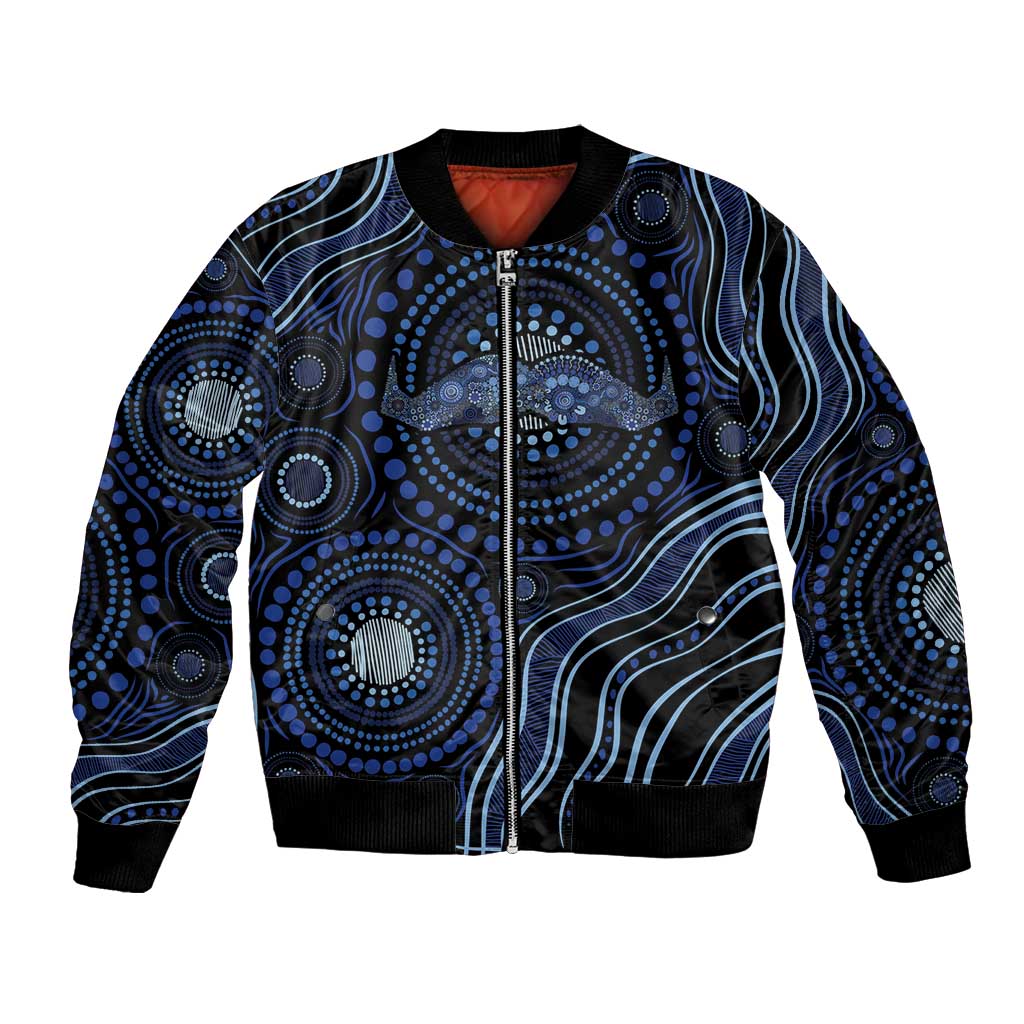 Australia Indigenous Bomber Jacket Aboriginal Mustache - Aussie Hoodie