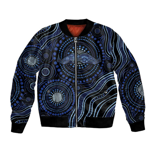 Australia Indigenous Bomber Jacket Aboriginal Mustache - Aussie Hoodie