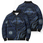 Australia Indigenous Bomber Puffer Jacket Aboriginal Mustache - Aussie Hoodie
