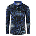 Australia Indigenous Button Sweatshirt Aboriginal Mustache - Aussie Hoodie