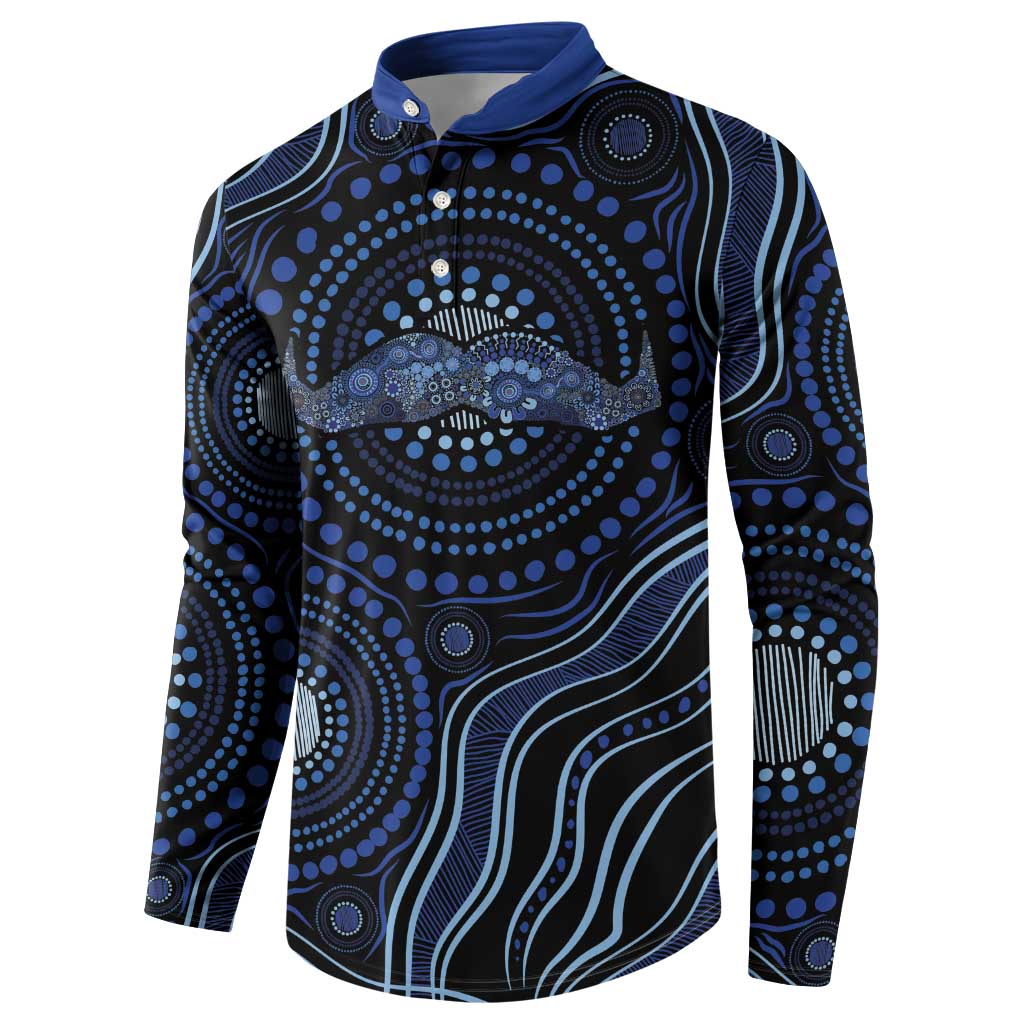 Australia Indigenous Button Sweatshirt Aboriginal Mustache - Aussie Hoodie