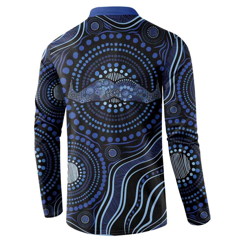 Australia Indigenous Button Sweatshirt Aboriginal Mustache - Aussie Hoodie