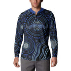 Australia Indigenous Button Sweatshirt Aboriginal Mustache - Aussie Hoodie