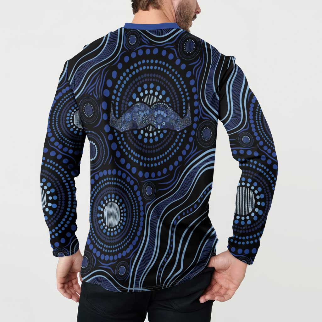 Australia Indigenous Button Sweatshirt Aboriginal Mustache - Aussie Hoodie