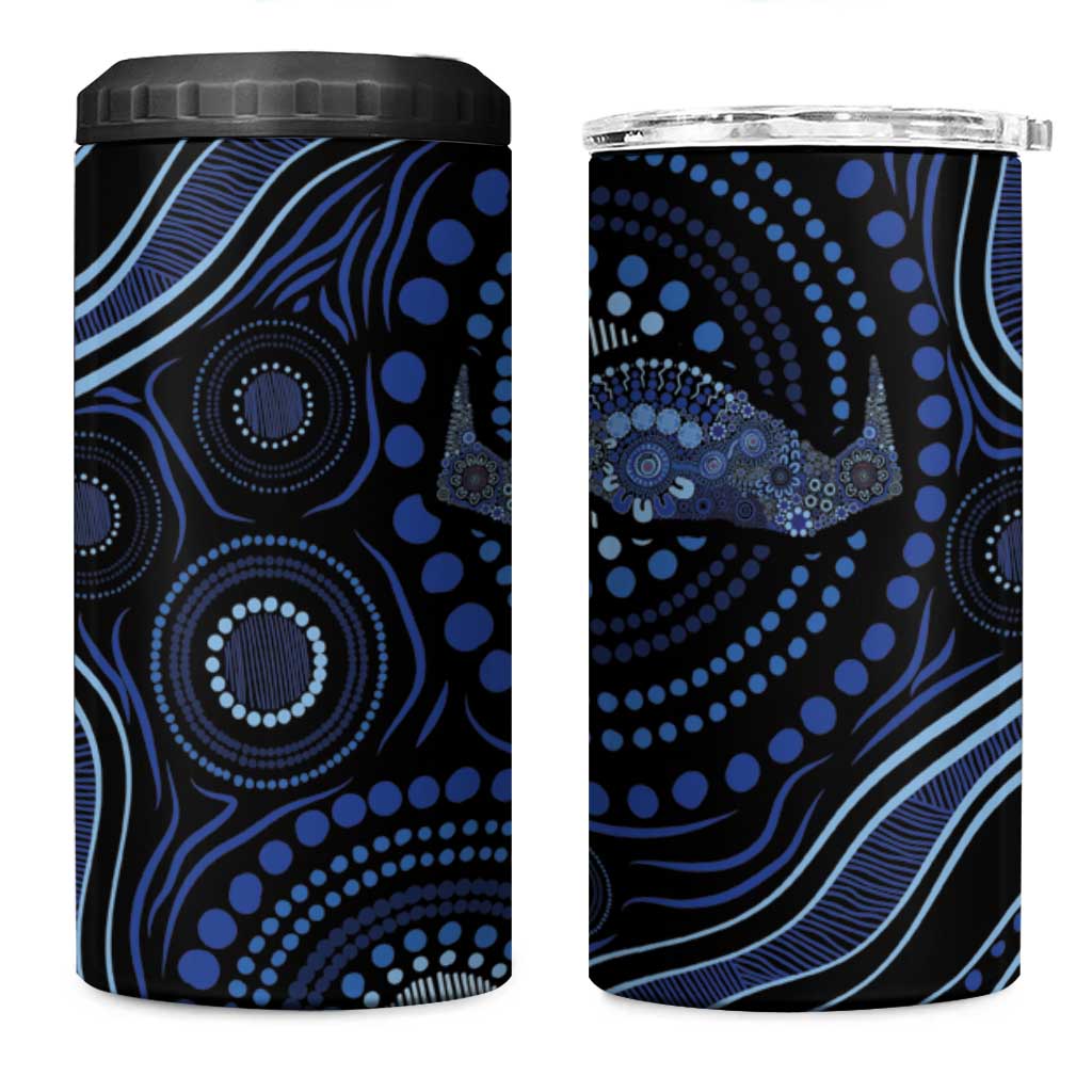 Australia Indigenous 4 in 1 Can Cooler Tumbler Aboriginal Mustache - Aussie Hoodie