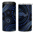 Australia Indigenous 4 in 1 Can Cooler Tumbler Aboriginal Mustache - Aussie Hoodie