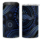 Australia Indigenous 4 in 1 Can Cooler Tumbler Aboriginal Mustache - Aussie Hoodie