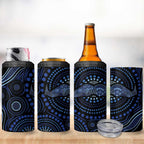 Australia Indigenous 4 in 1 Can Cooler Tumbler Aboriginal Mustache - Aussie Hoodie