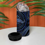 Australia Indigenous 4 in 1 Can Cooler Tumbler Aboriginal Mustache - Aussie Hoodie