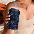 Australia Indigenous 4 in 1 Can Cooler Tumbler Aboriginal Mustache - Aussie Hoodie