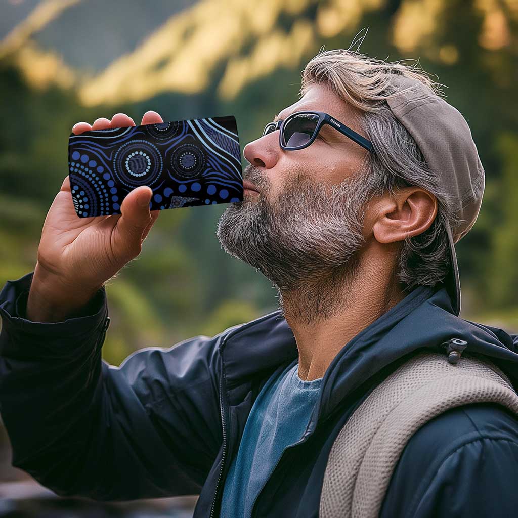 Australia Indigenous 4 in 1 Can Cooler Tumbler Aboriginal Mustache - Aussie Hoodie