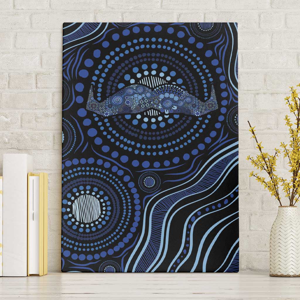 Australia Indigenous Canvas Wall Art Aboriginal Mustache - Aussie Hoodie