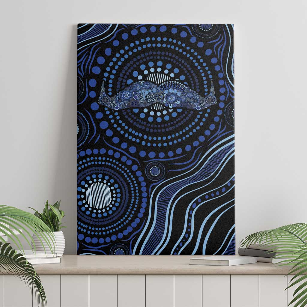Australia Indigenous Canvas Wall Art Aboriginal Mustache - Aussie Hoodie