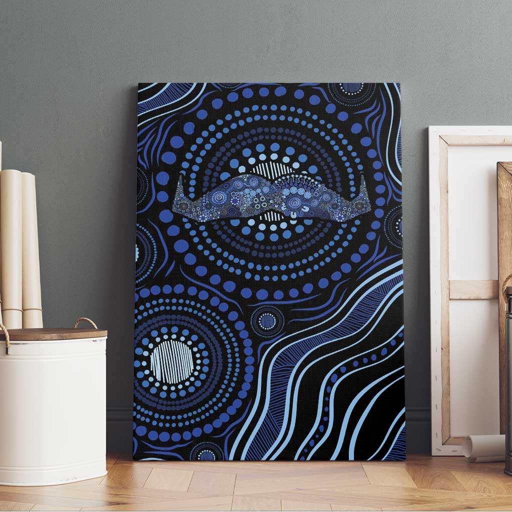 Australia Indigenous Canvas Wall Art Aboriginal Mustache - Aussie Hoodie