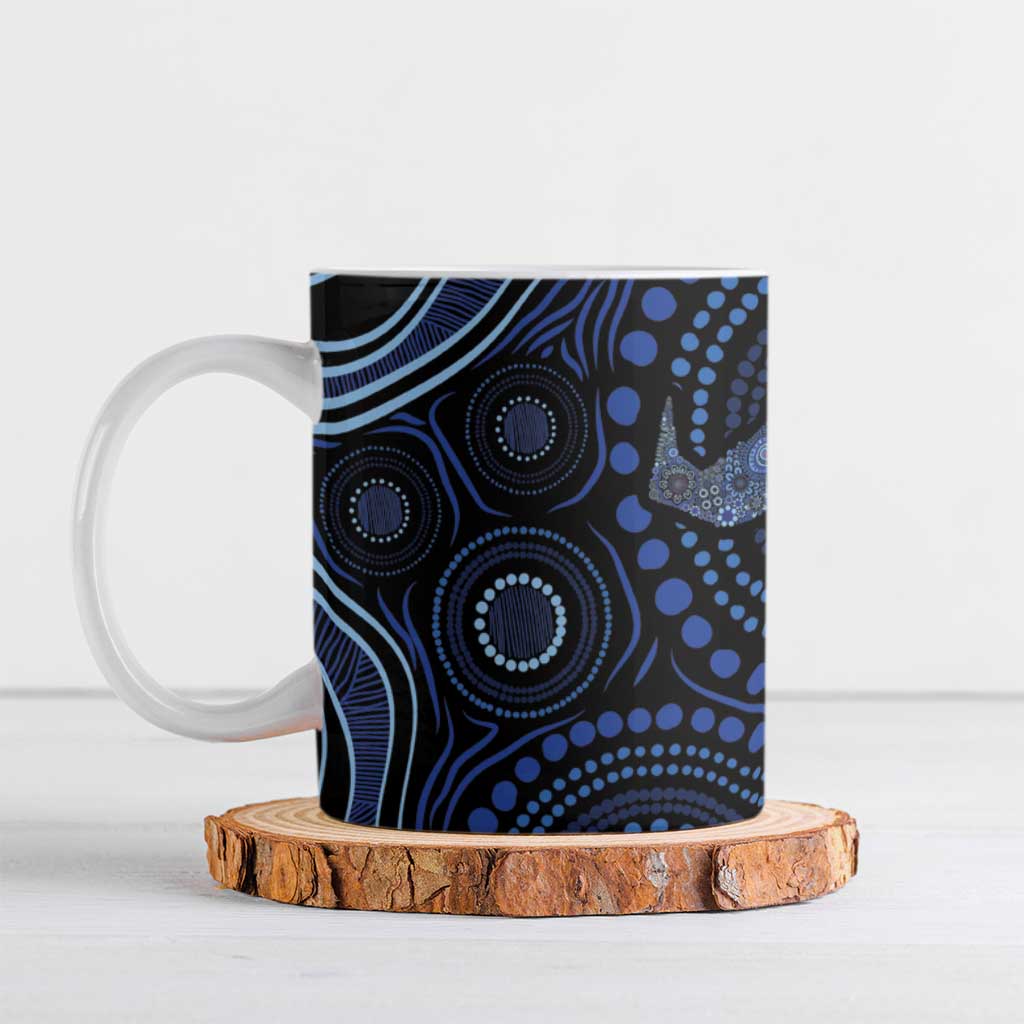 Australia Indigenous Ceramic Mug Aboriginal Mustache - Aussie Hoodie