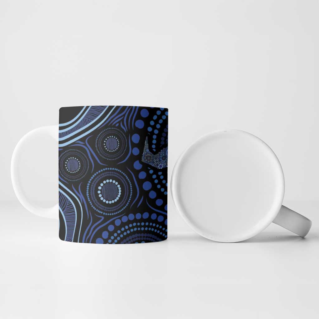 Australia Indigenous Ceramic Mug Aboriginal Mustache - Aussie Hoodie