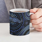 Australia Indigenous Ceramic Mug Aboriginal Mustache - Aussie Hoodie