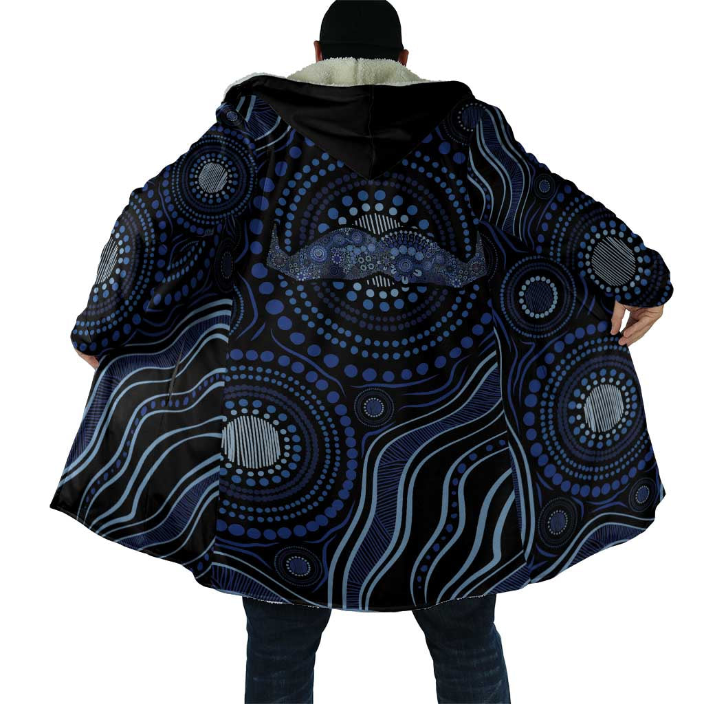 Australia Indigenous Cloak Aboriginal Mustache - Aussie Hoodie