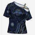 Australia Indigenous Cross Shoulder Shirt Aboriginal Mustache - Aussie Hoodie