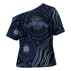 Australia Indigenous Cross Shoulder Shirt Aboriginal Mustache - Aussie Hoodie