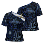 Australia Indigenous Cross Shoulder Shirt Aboriginal Mustache - Aussie Hoodie