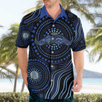 Australia Indigenous Hawaiian Shirt Aboriginal Mustache - Aussie Hoodie